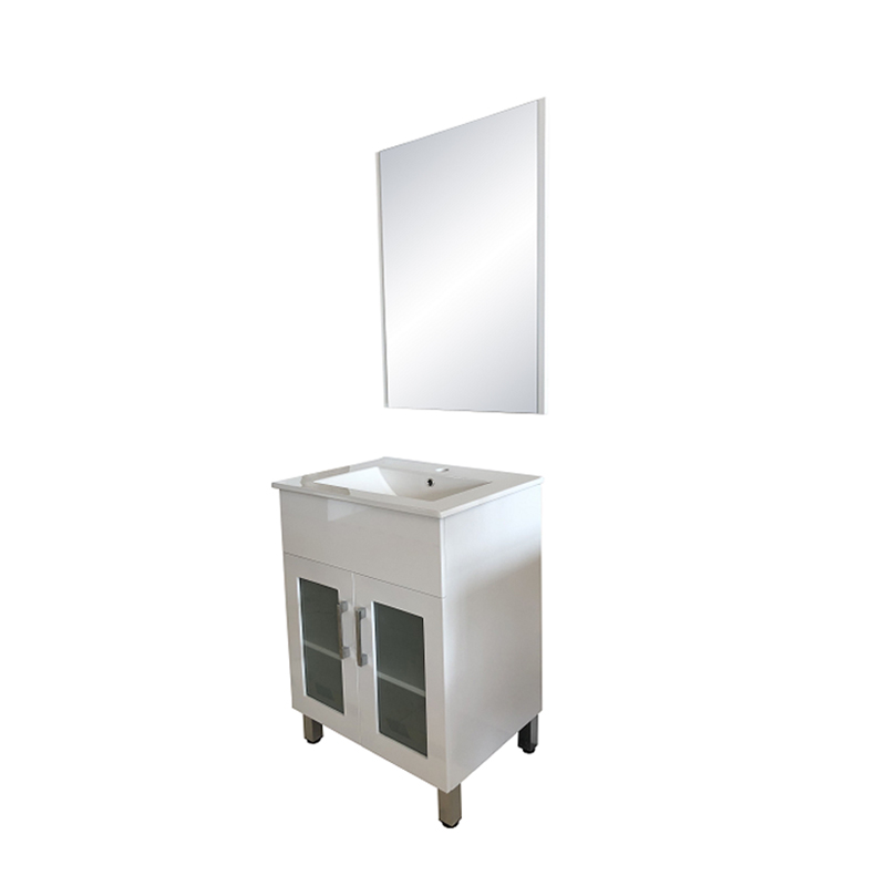 PVC Bathroom Cabinet Holistic Ceramic Basin Bathroom Vanity A030