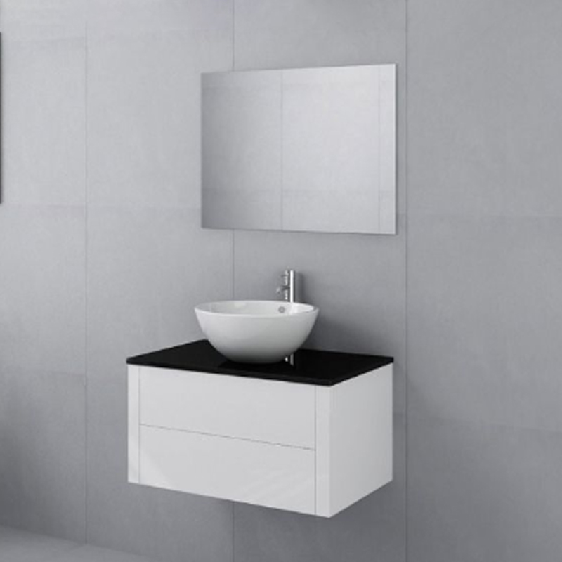 PVC Bathroom Cabinet Ceramic Top Mounted Basin Bathroom Vanity A032