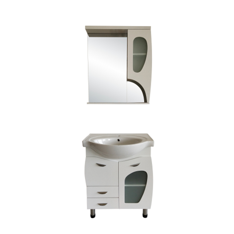 PVC Bathroom Cabinet Holistic Ceramic Basin Bathroom Vanity A034